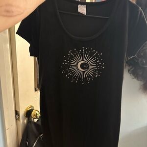 No Boundaries Black zodiac Graphic Fitted Cap Sleeve dress